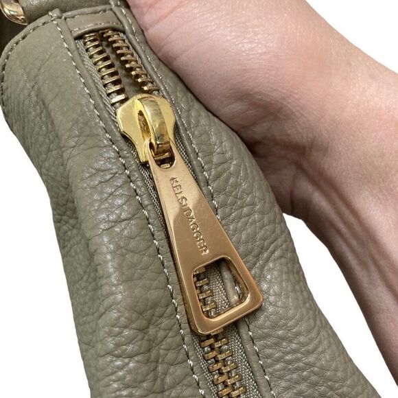 Kelsi Dagger McKenzie Sage Hobo Pebble Leather Shoulder Tote Bag Green NEW* - Picture 9 of 16